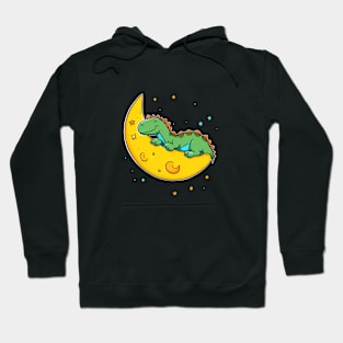 Dinosaur Sleeping On The Moon Hoodie